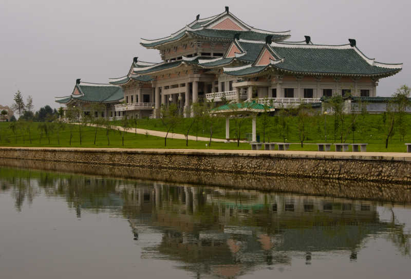 朝鲜平壤的公园美景