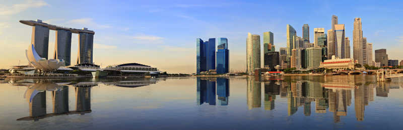 新加坡城市天际线全景
