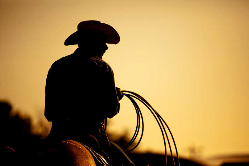 夕阳下的牛仔