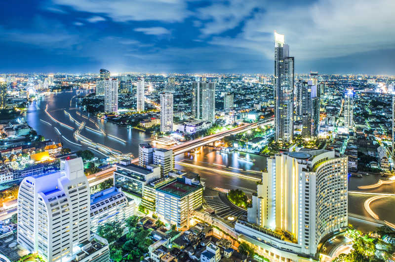 曼谷泰国的城市景观