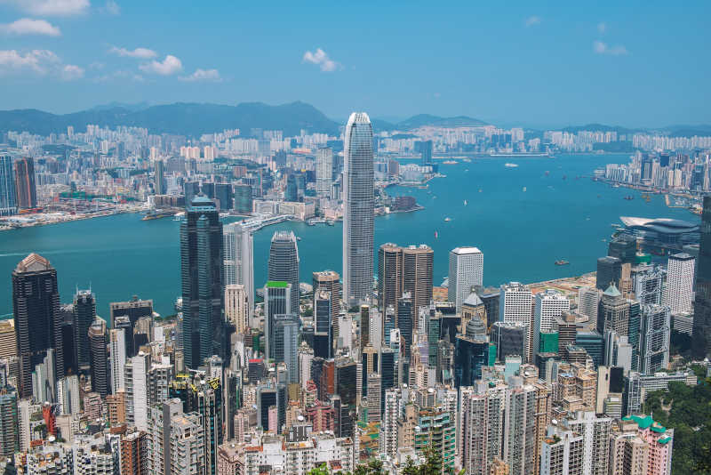 香港的城市建筑风景