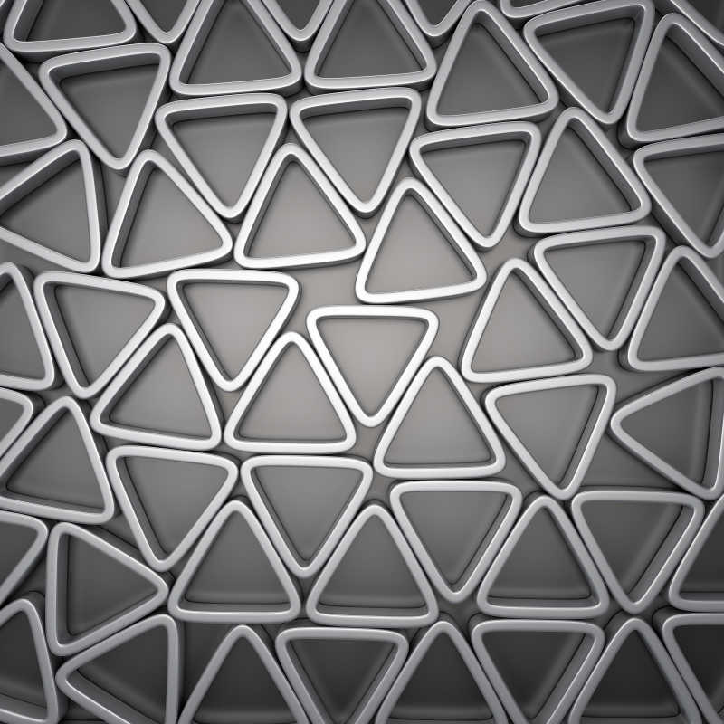 金属三角形组合的背景