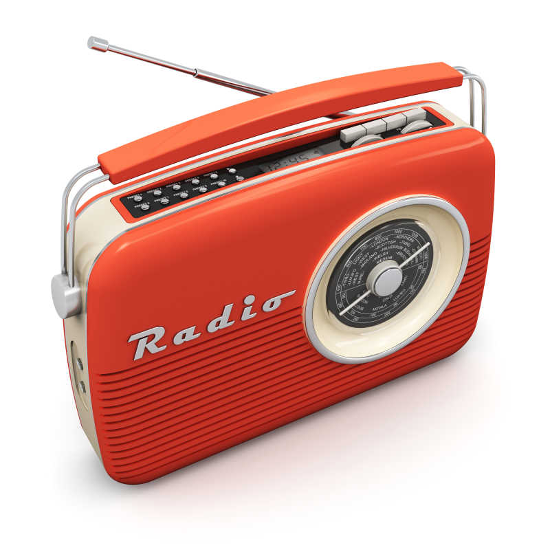 红色老式收音机