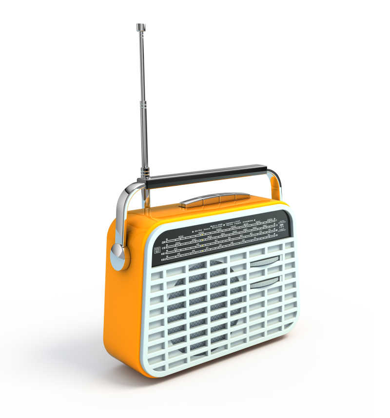 黄色老式收音机