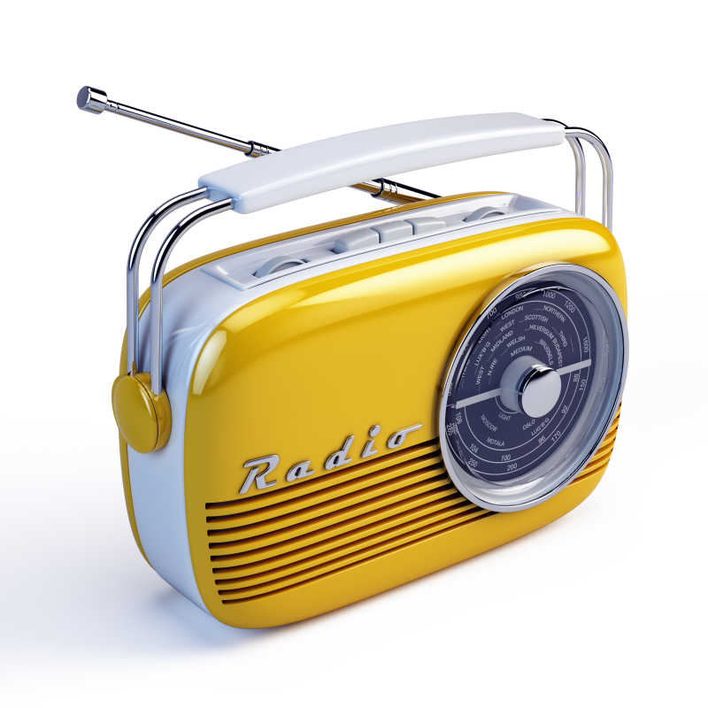 黄色的老式收音机