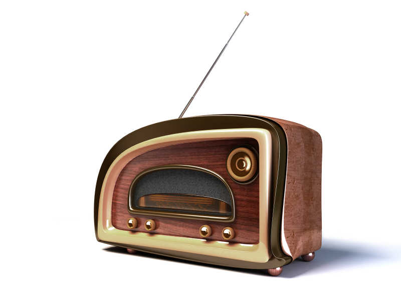 棕色复古老式收音机