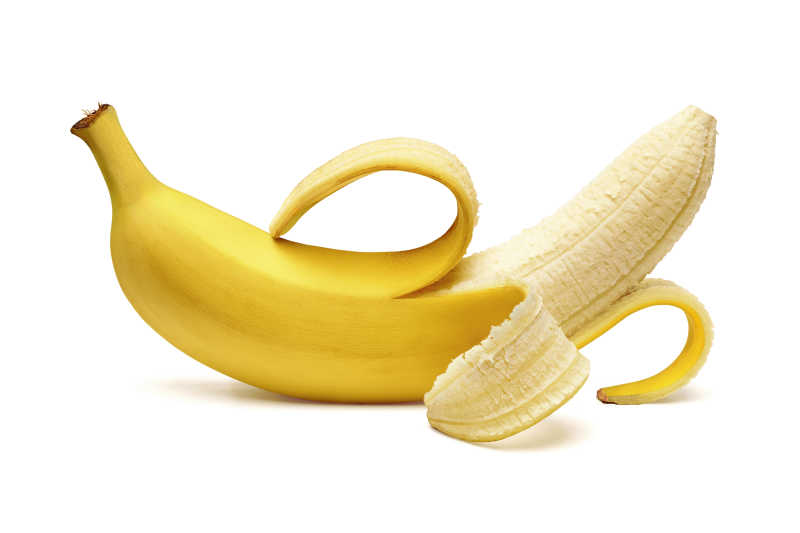 拨开的香蕉