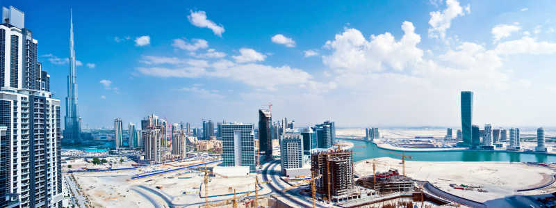 建设中的迪拜城市