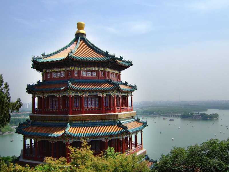 中国颐和园建筑寺庙