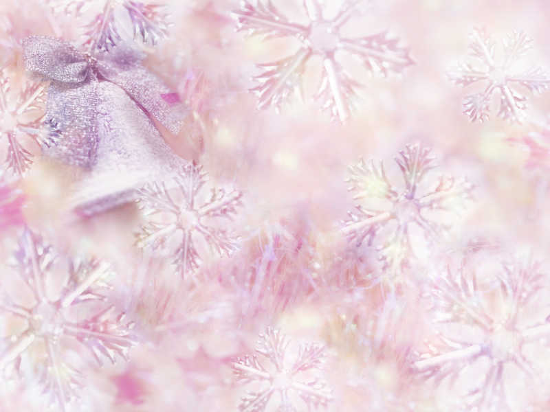 冬季圣诞铃铛雪花背景