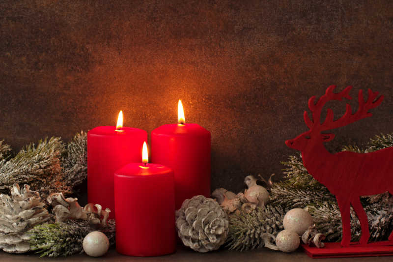 圣诞装饰品蜡烛
