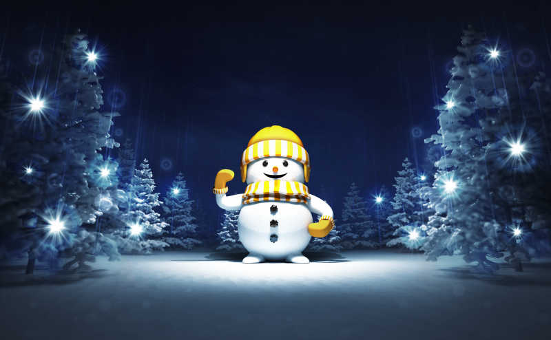 圣诞节的快乐雪人
