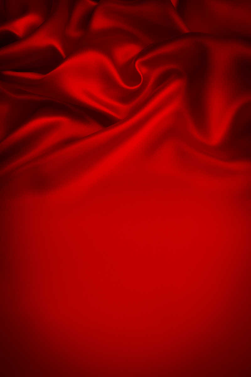 红色丝绸波浪褶皱背景