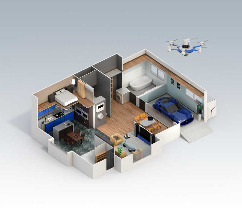 未来智能房屋模型