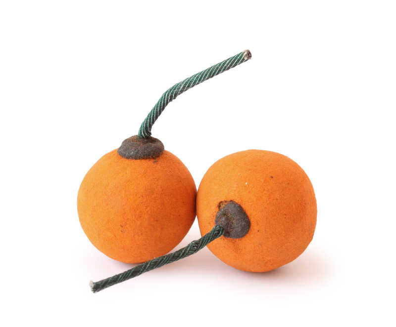 橙色圆形鞭炮