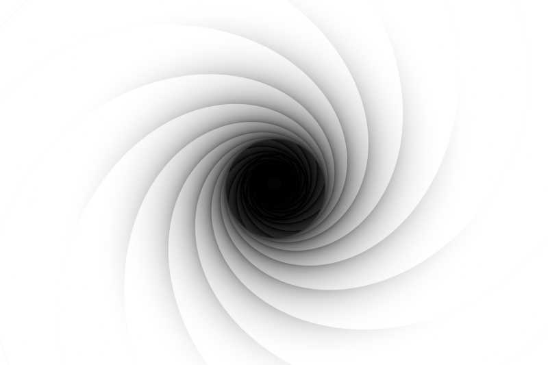 螺旋状的黑色圆洞