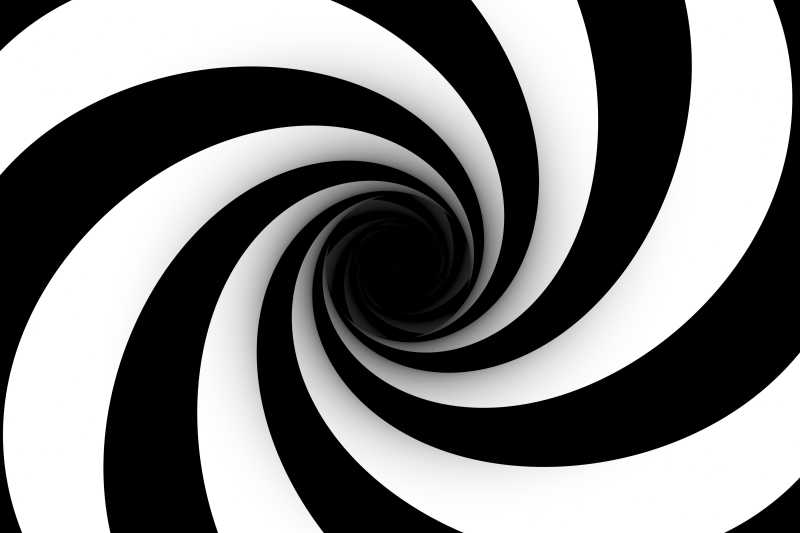 黑白的螺旋照片