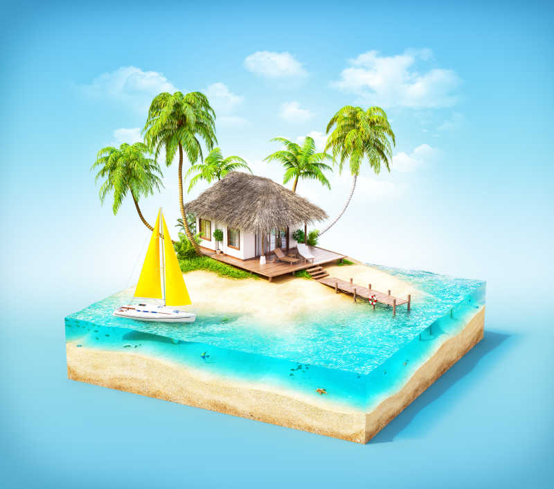 热带岛屿模型