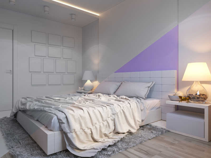 白色现代卧室设计