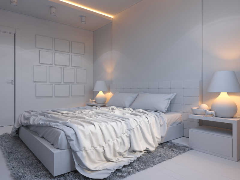 现代室内卧室白色