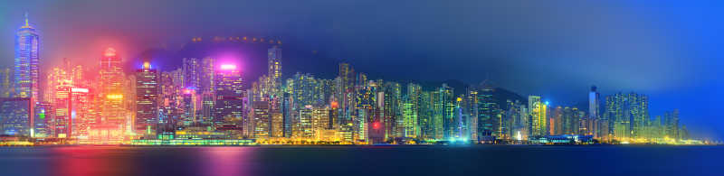 香港金融区夜景