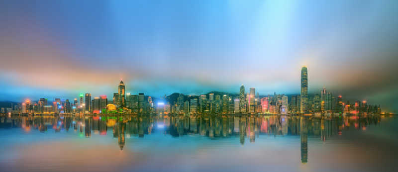 香港金融区天际线