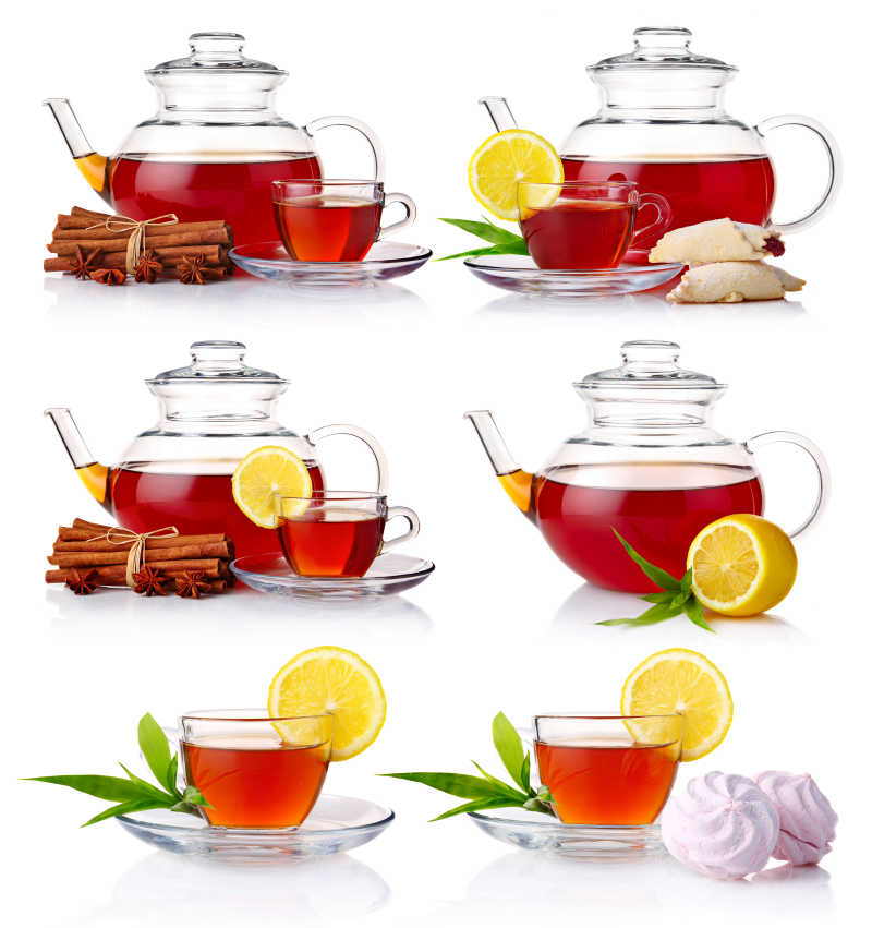 红茶茶壶与茶杯