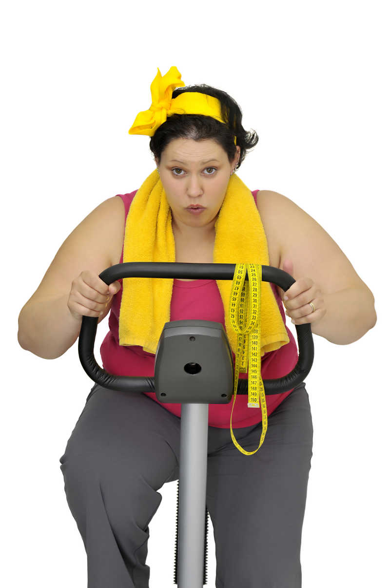 正在减肥的胖女人