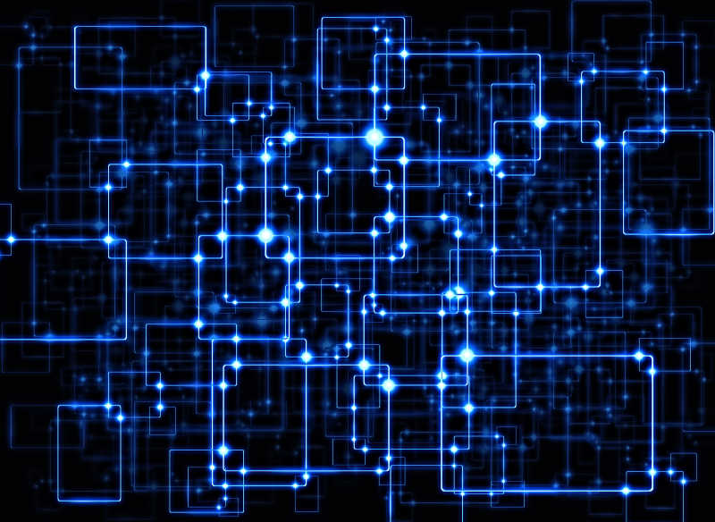 蓝色的网络电子概念图