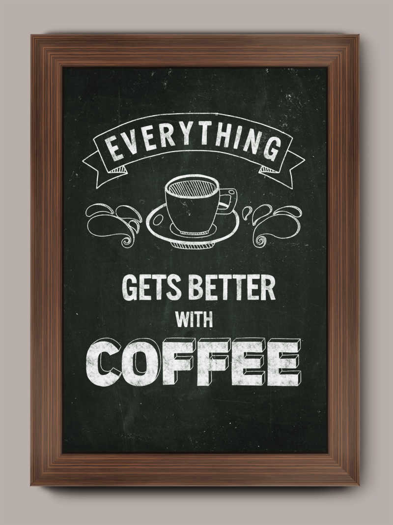 创意咖啡手绘海报模板