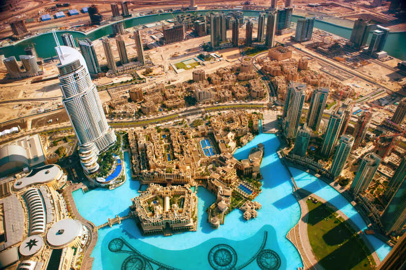 迪拜的繁华城市