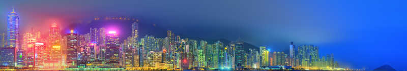 香港岛的美丽城市