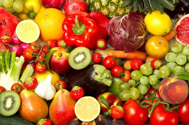 健康的蔬菜水果组合
