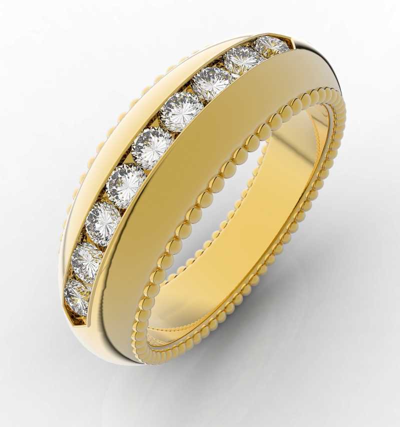 金色的钻石戒指