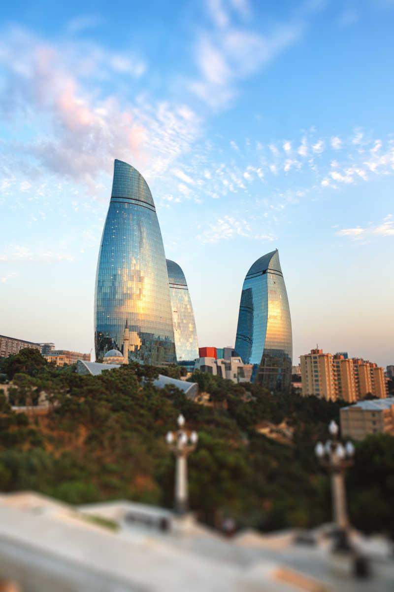 美丽的阿塞拜疆巴库市建筑