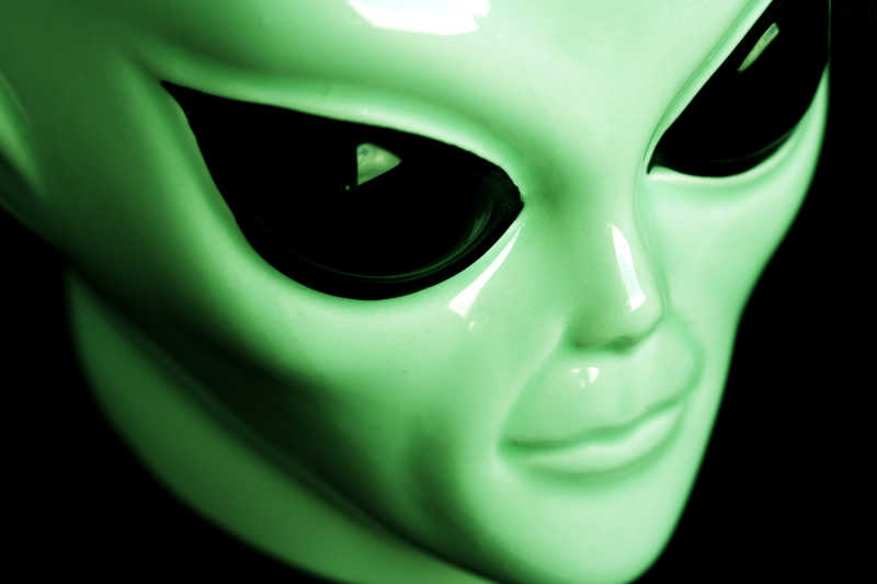 绿色的外星人头套