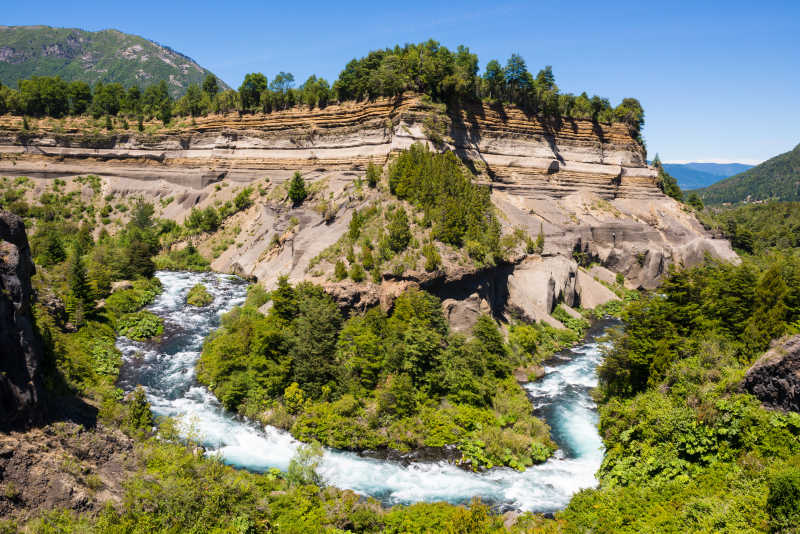 智利境内的一条曲流河