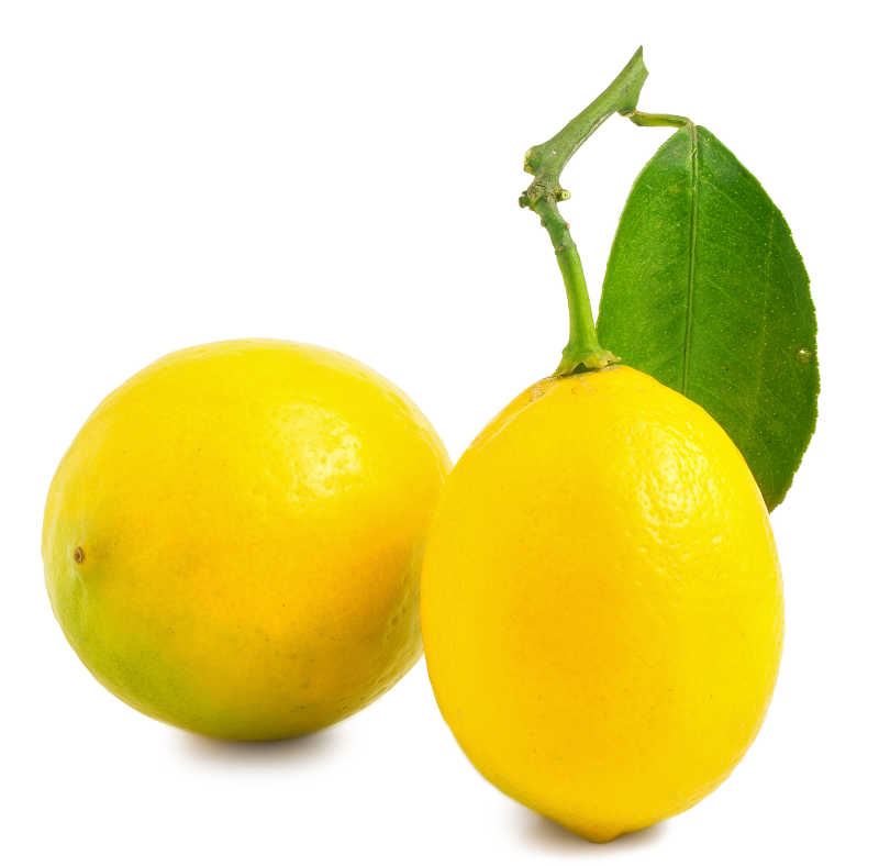 两个新鲜的柠檬