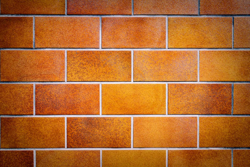 棕黄色砖块瓷砖墙壁