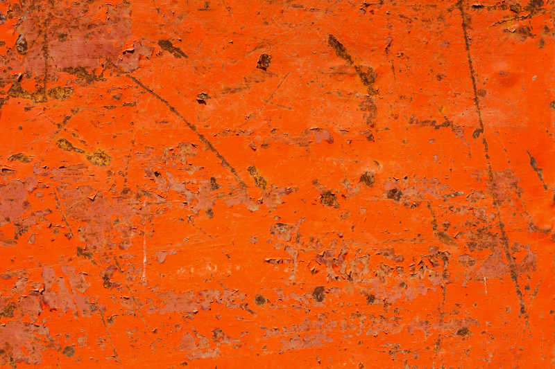 橙色铁金属表面锈蚀背景纹理