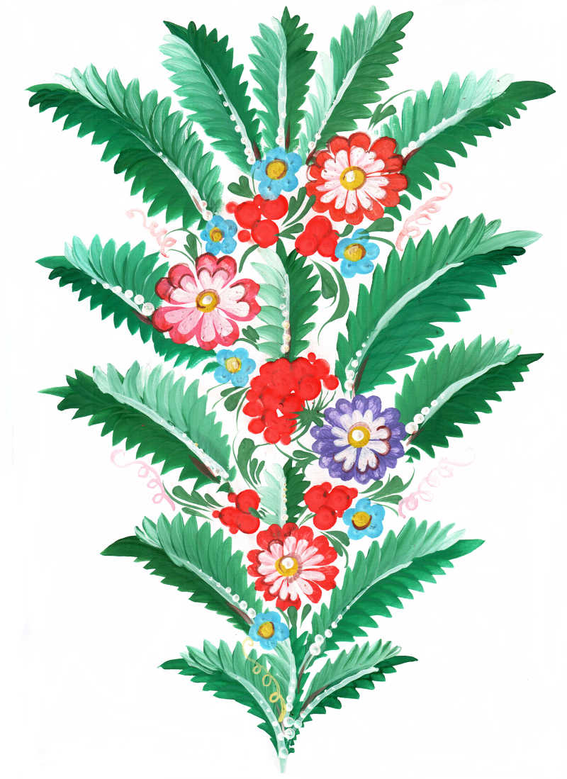 乌克兰植物图案装饰