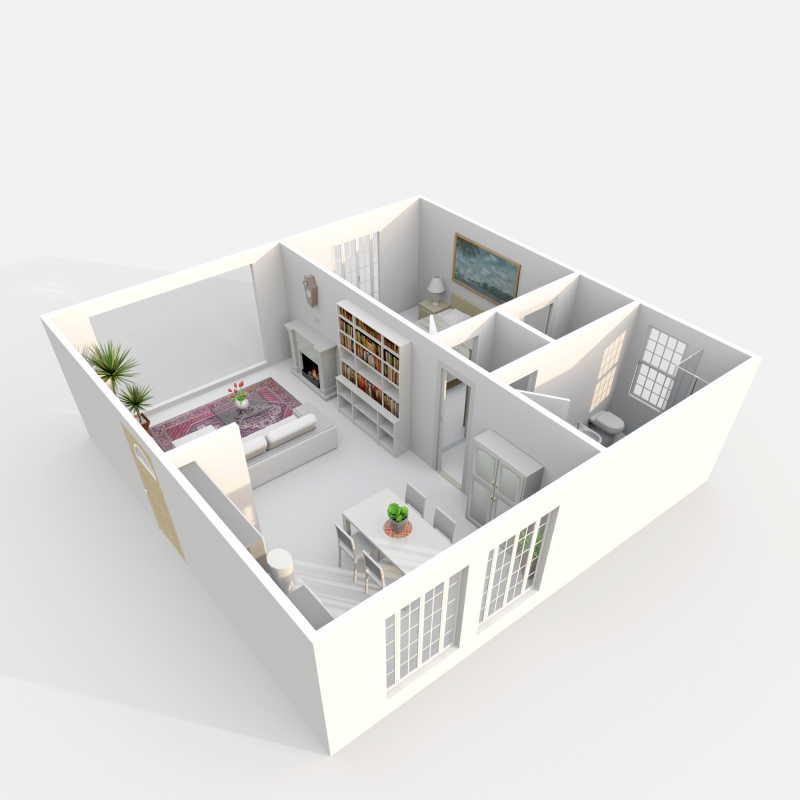 3D公寓室内透视