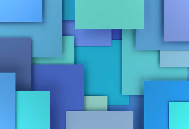 蓝色3D生成的抽象插图