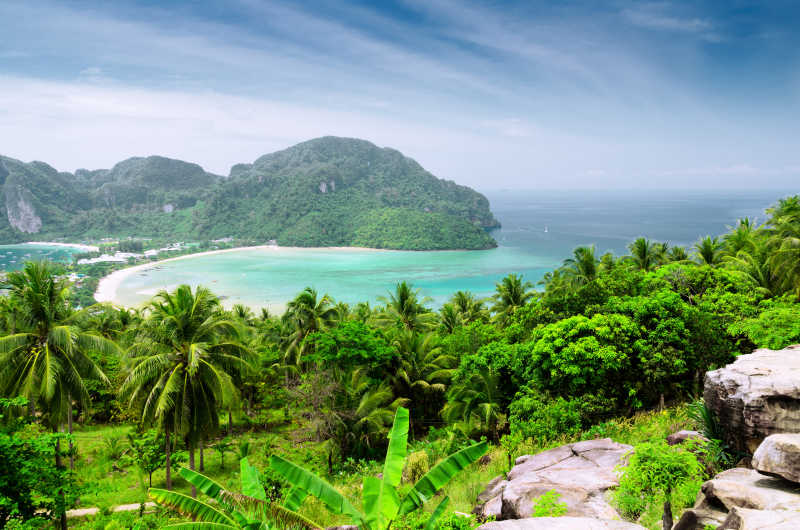 泰国披皮岛的热带景观