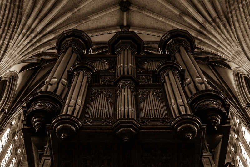 埃克塞特大教堂风琴与天花板
