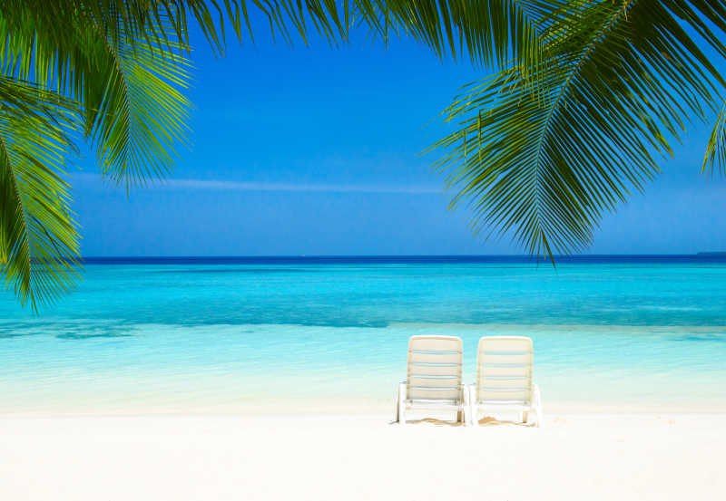 马尔代夫著名的白沙滩