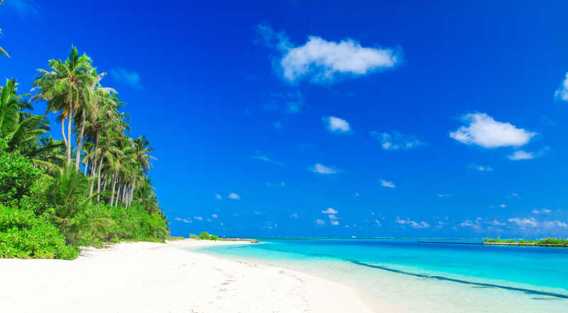马尔代夫景色优美的海滩