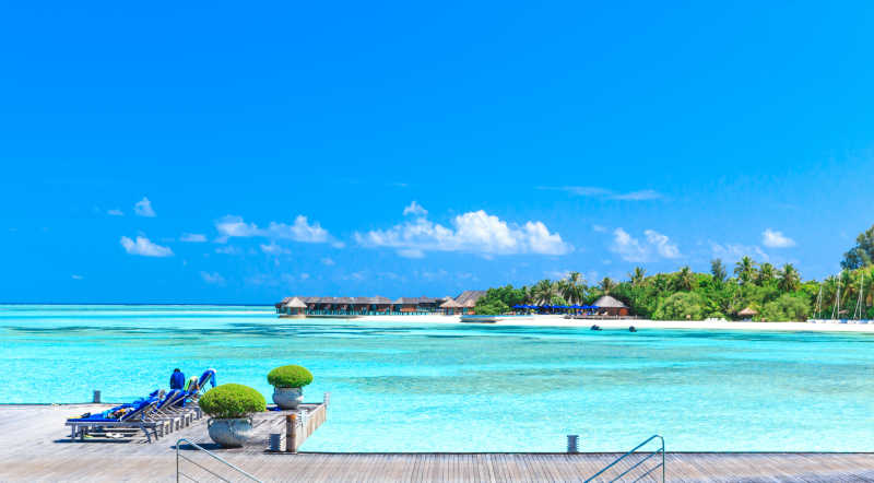 美丽的马尔代夫热带海滩