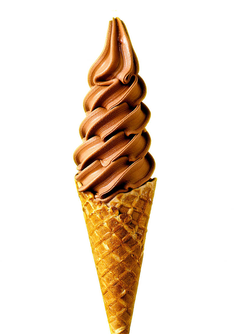 棕色的冰淇淋