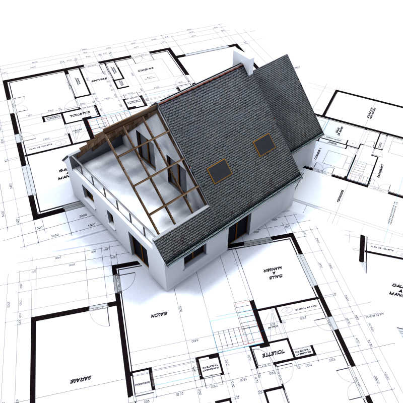 现代房屋建筑设计模型